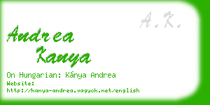 andrea kanya business card