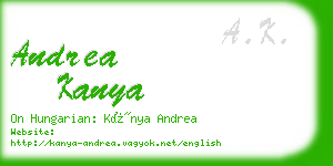 andrea kanya business card